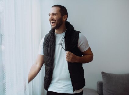 guy feeling good after HRT for men in Kansas City